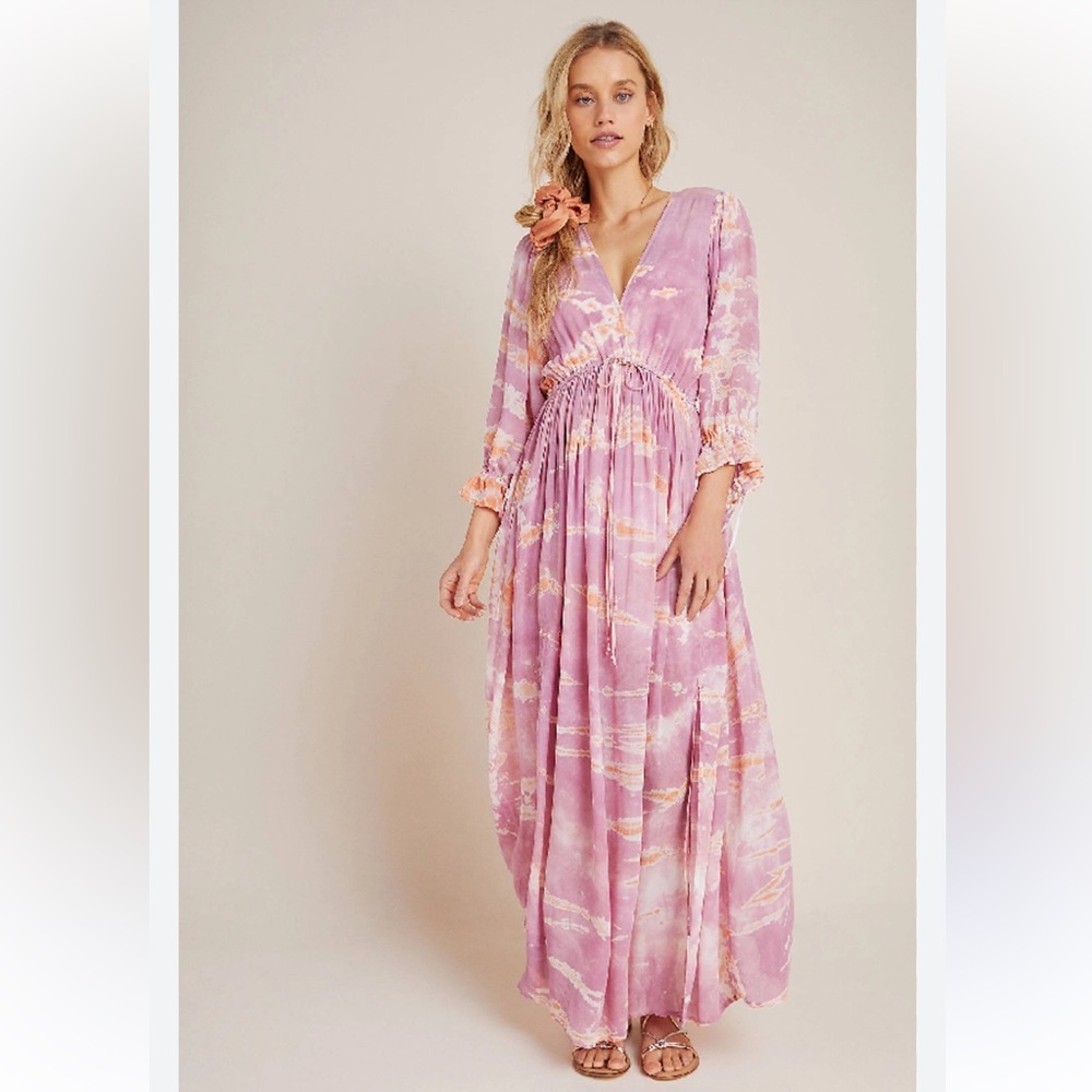 YFB Young Fabulous & broke meadow tie-dye maxi dress size Medium NWT
